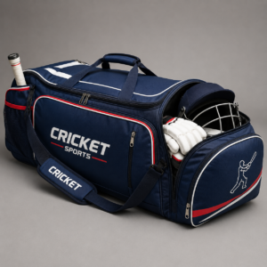 Cricket kit bag with gear