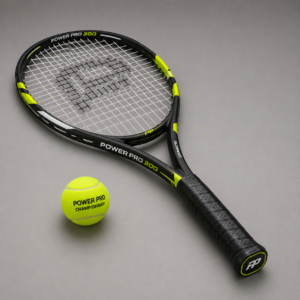 Tennis racket and ball